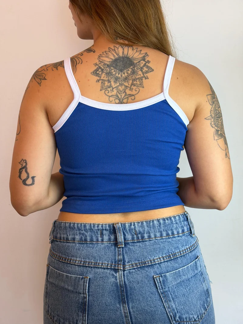 Cropped Azul Back