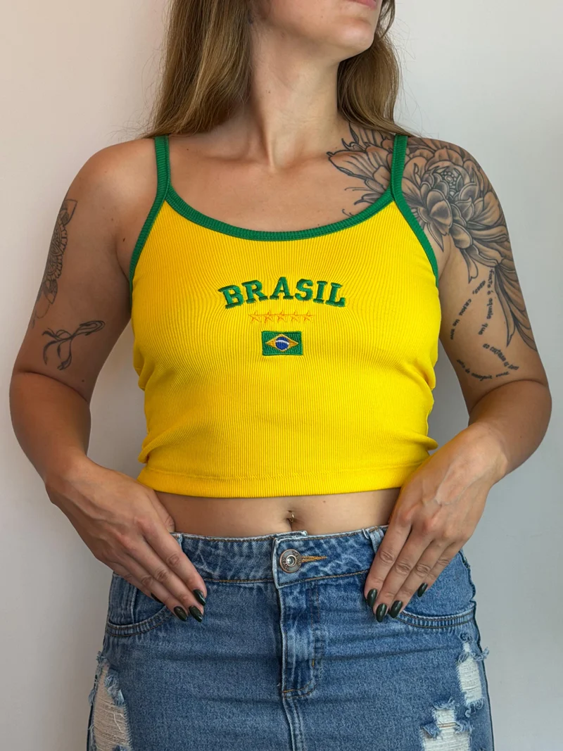 Cropped Amarelo Front